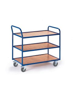 rollcart Tischwagen mit 3 Etagen (Griff hoch) - 790 x 490 - 300 kg