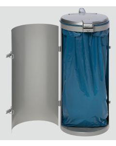 VAR Abfallbehälter Kompakt-Junior mit Einflügeltür  - 120 Liter - Silber 10112
