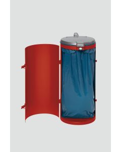 VAR Abfallbehälter Kompakt-Junior mit Einflügeltür  - 120 Liter - RAL 3000 Feuerrot 1012