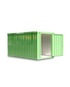 FLADAFI® Materialcontainer MC 1400 TS, Verzinkt,  zerlegt, mit Holzfußboden