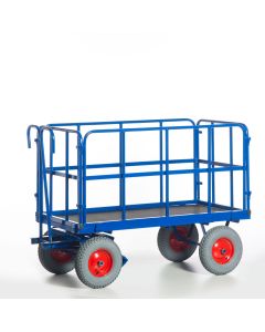 rollcart Handpritschenwagen mit Rohrgitterwänden Ladefläche: 1130 x 730 - 1130 x 730 - 700 kg