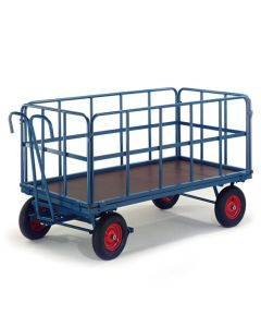 rollcart Handpritschenwagen mit Rohrgitterwänden Ladefläche: 1130 x 730 - 1130 x 730 - 1000 kg
