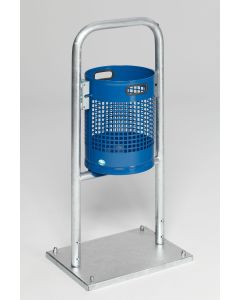 VAR Abfallsammelgerät, Typ AG 04, - 27 Liter - RAL 5010 Enzianblau 16230