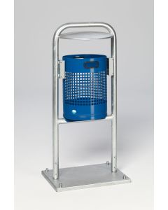 VAR Abfallsammelgerät, Typ AG 06, - 27 Liter - RAL 5010 Enzianblau 16250