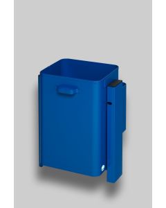 VAR Abfallsammler, Typ AG 08, zur Wand- oder Rohrbefestigung  - 40 Liter - RAL 5010 Enzianblau 16570