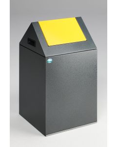 VAR Wertstoffsammelgerät WSG 40 S, Einwurfklappe gelb  - 43 Liter - Antik Silber 21110
