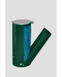 VAR Abfallbehälter Kompakt H 85 mit Klapptür  - 120 Liter - RAL 6005 Moosgrün 28521