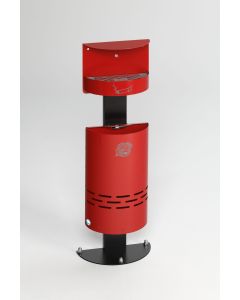 VAR Ascher/ Abfall-Kombination H 98  - 13 Liter - RAL 3000 Feuerrot 28710