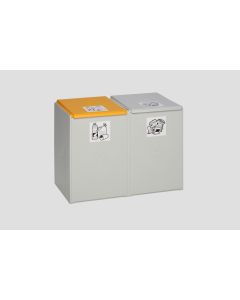 VAR Kunststoffcontainer, 2-fach, ohne Deckel  - 120 Liter -  3811