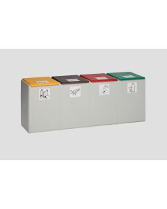 VAR Kunststoffcontainer, 4-fach, ohne Deckel  - 240 Liter -  3813