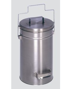 VAR Sicherheitsbehälter mit Deckel grau, Edelstahl  - 22 Liter - Edelstahl VA glänzend 3894