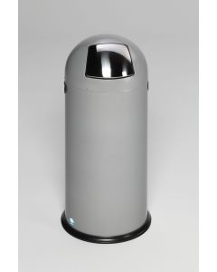 VAR Abfallsammler 52 L ohne Fußpedal  - 52 Liter - Silber 43121