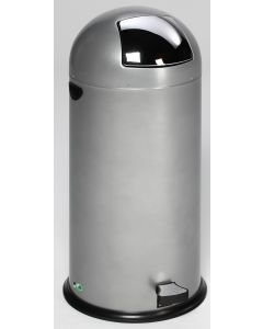 VAR Abfallsammler mit Fußpedal - 52 Liter - Silber 43131