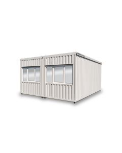 FLADAFI® Raumcontainer-Kombination, mit Außenwandlackierung, in lichtgrau (RAL 7035)