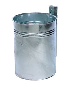 Renner Abfallbehälter ca. 35 L, mit Prägung "ABFALL", zur Wand- und Pfostenbefestigung blau