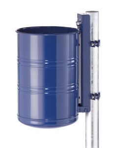 Renner Abfallbehälter ca. 35 L, ungelocht, zur Wand- und Pfostenbefestigung blau