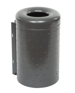 Renner Rund-Abfallbehälter ca. 50 L (Noppenblech-Design), mit Bodenentleerung anthrazit-eisenglimmer