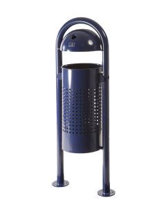 Renner Stand-Abfallbehälter ca. 40 L (ohne Ascher), mit Halbkugelhaube blau