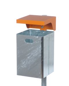 Renner Rechteck-Abfallbehälter ca. 40 L (ohne Ascher), geeignet zur Wand- und Pfostenbefestigung anthrazit / grau