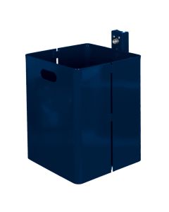 Renner Rechteck-Abfallbehälter ca. 40 L (ohne Haube), geeignet zur Wand- und Pfostenbefestigung blau
