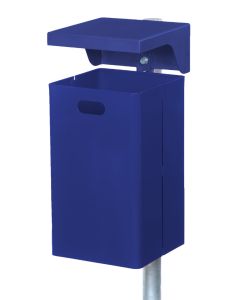 Renner Rechteck-Abfallbehälter ca. 50 L (ohne Ascher), geeignet zur Wand- und Pfostenbefestigung anthrazit-eisenglimmer