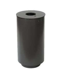 Renner Stand-Abfallbehälter ca. 45 Liter, inkl. Ascher, Wandstärke t= 5 mm, vandalismushemmend anthrazit-eisenglimmer