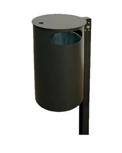 Renner Stand-Abfallbehälter ca. 60 L, z.E., inkl. Ascher, Behälterabmessungen Ø 370 x H 705 (mm) anthrazit-eisenglimmer