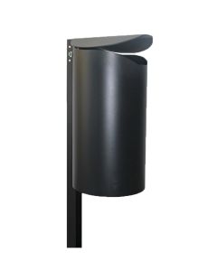 Renner Stand-Abfallbehälter ca. 60 L, z.E., ungelocht, Behälterabmessungen Ø 365 x H 710 (mm) schwarz / grau