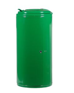 Renner Abfallsammler ca. 120 L, abschließbar, verzinkt & beschichtet, mit Stahldeckel grün