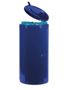 Renner Abfallsammler ca. 120 L, abschließbar, verzinkt & beschichtet, mit Stahldeckel blau