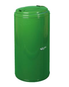 Renner Abfallsammler ca. 120 L, mit Schnappverschluß, verzinkt & beschichtet, mit Stahldeckel grün