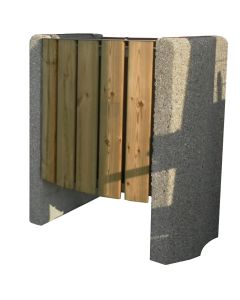 Abfallbehälter Marte Holz ohne Schutzdach Holzbelattung - Diverse Farben