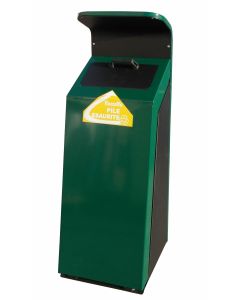 Abfallbehälter Salus für "Batterien" RAL 6005 Moosgrün