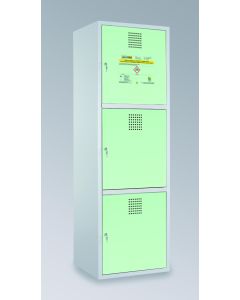 LaCont Kombi-Chemikalienschrank CSK 600-3 - RAL 7035 Lichtgrau / RAL 6019 Weißgrün