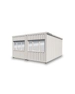 FLADAFI® Raumcontainer-Kombination, mit Außenwandlackierung, in lichtgrau (RAL 7035)