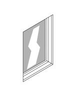 FLADAFI® Zubehör: Kunststoff-Fenster,  1-teilig, B 940 x H 1.370 mm, mit Wärmeschutzverglasung, K= 1, 3Wm²K (m²/F-Fläche)